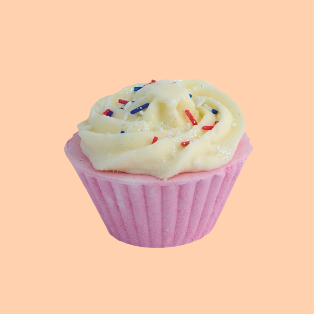 Cupcake de bain cerise